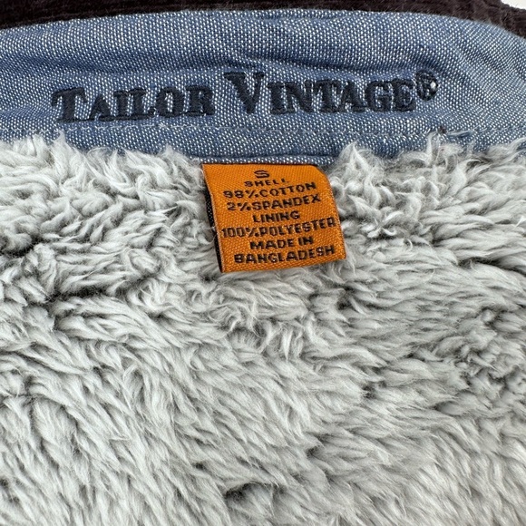 Tailor Vintage Faux Shearling Lined Stretch Canvas Jacket NWOT - Picture 5 of 8